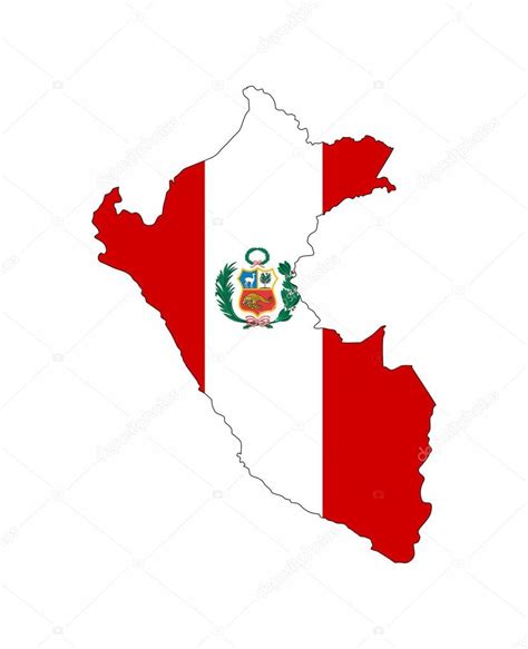 Mapa De Bandera De Perú — Fotos De Stock 71252071