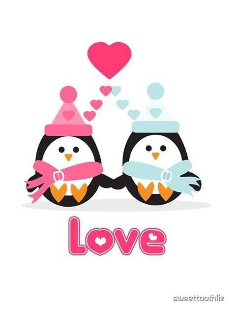 Penguin Love Stickers By Sweettoothliz Redbubble