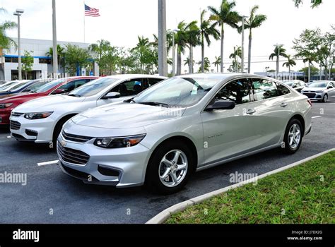New Chevrolet Malibu Lined Up On The Lot Ready To Be Sold Grieco