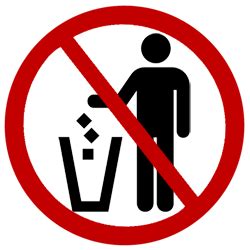 People believe that their individual actions will not harm society as a whole. No Trash Sign - ClipArt Best