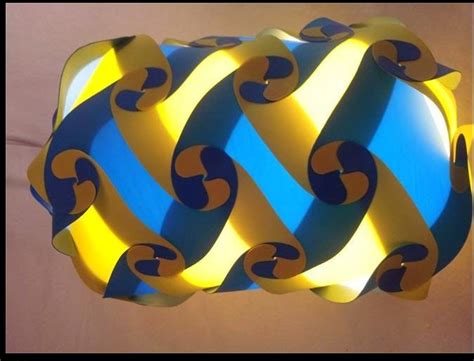 A Blue And Yellow Object Hanging From The Ceiling