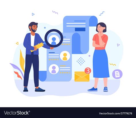 Recruitment And Selection People For Employment Vector Image