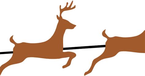 Flying Nosed Reindeer Silhouette Flying Reindeer Clipart / Free Reindeer Clip Art Reindeer ...