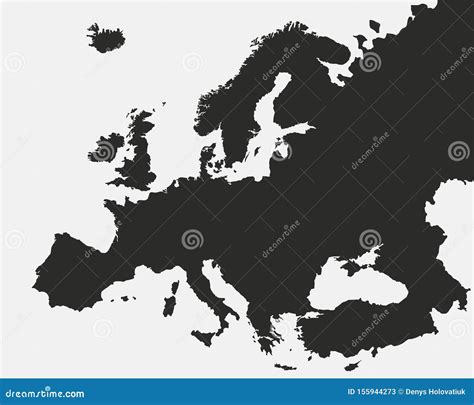 Mapa De Europa Aislado En Un Fondo Blanco Fondo De Europa Correspondencia De Europa Ilustraci