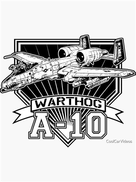A10 Warthog Sticker For Sale By Coolcarvideos Redbubble