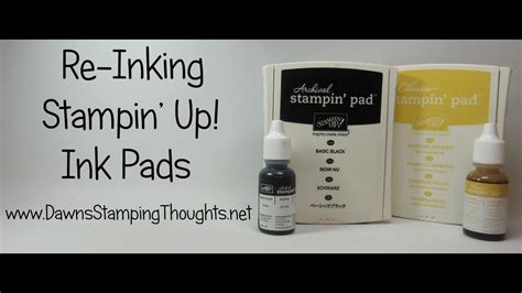 Re Inking Ink Pads From Stampin Up Youtube