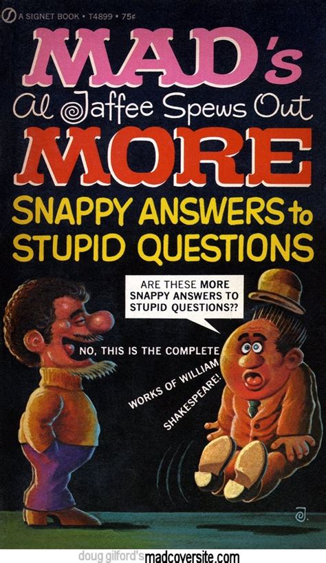 Doug Gilford S Mad Cover Site Mad Paperbacks Mad S Al Jaffee Spews Out More Snappy Answers