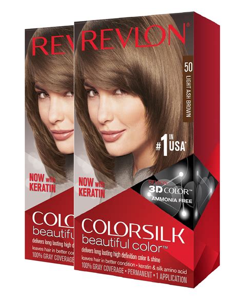 Revlon Colorsilk Beautiful Color Hair Color Light Ash Brown 2pk