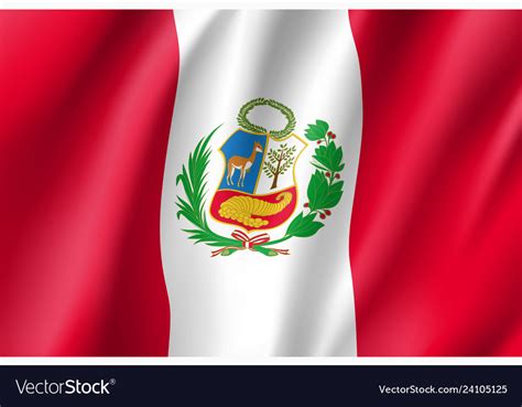 Waving Flag Of Peru Royalty Free Vector Image Vectorstock