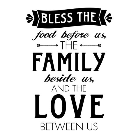 Whimsy Bless Food Family Love Wall Quotes™ Decal ...