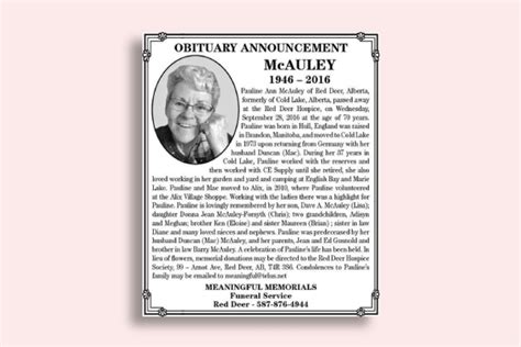 10+ Obituary Announcement Examples & Templates [Download Now] | Examples