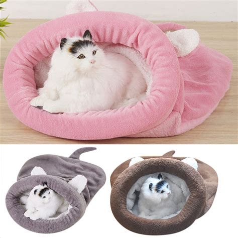 2019 Diy Kitten Cat Bed Pet Puppy Warm Cave Soft Dog House Sleeping Bag