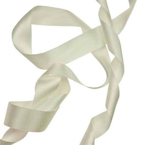 Ivory Wide Satin Ribbon 20m X 25mm