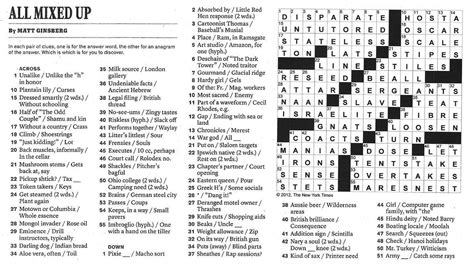 The New York Times Crossword In Gothic 051312 — All Mixed Up