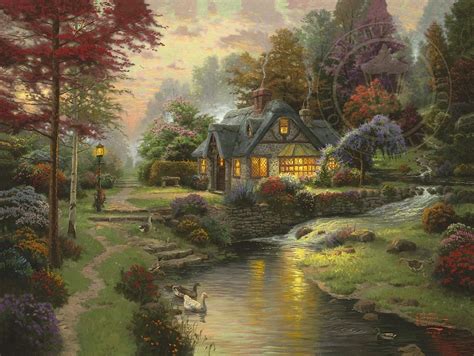 Stillwater Cottage By Thomas Kinkade Village Gallery