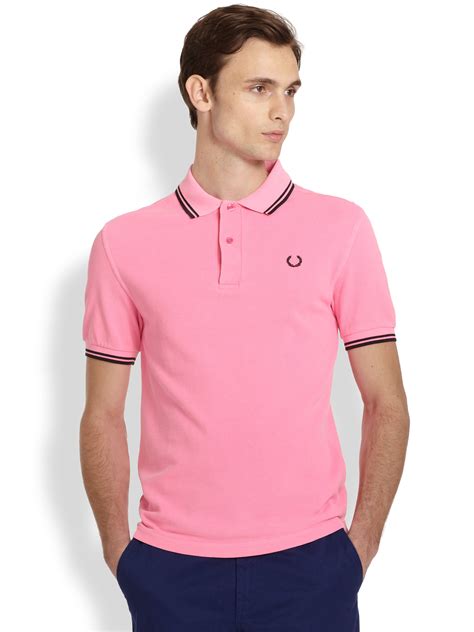 Fred Perry Acid Hue Polo In Acid Pink Pink For Men Lyst