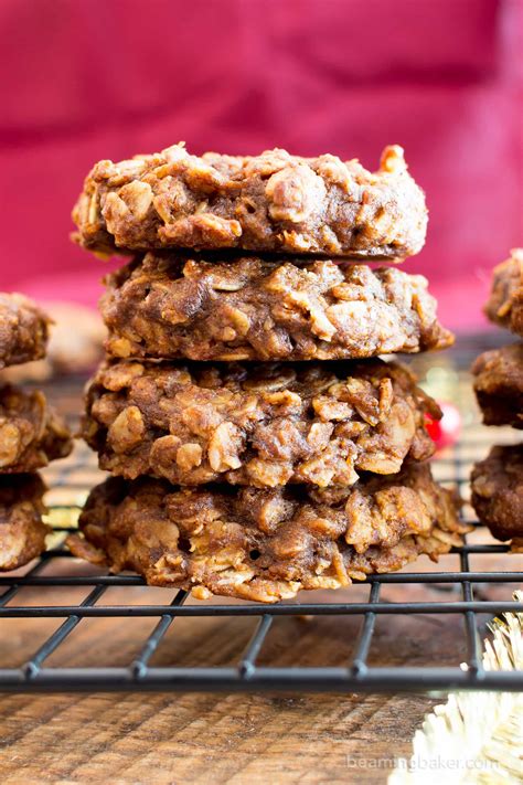 These oatmeal chocolate chip cookies are made with oats, butter, and brown sugar and are the softest, chewiest oatmeal cookies to come out of my. Gluten Free Gingerbread Oatmeal Breakfast Cookies (Vegan, GF, Dairy-Free, Refined Sugar-Free ...