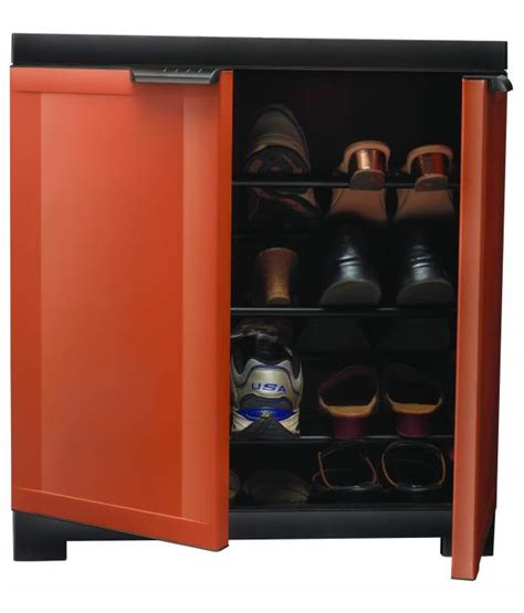 Online only get it in up to 6 weeks Nilkamal Freedom Mini Shoe Cabinet 09 Rust-Weather Brown ...