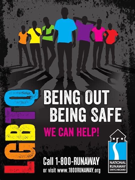 lgbt youth support through national runaway safeline poster