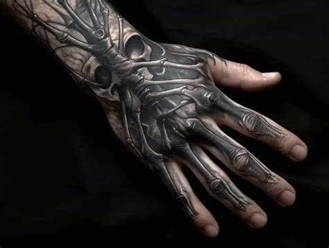 Skeleton Hand Tattoo Men