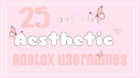 25 Aesthetic Roblox Usernames Youtube