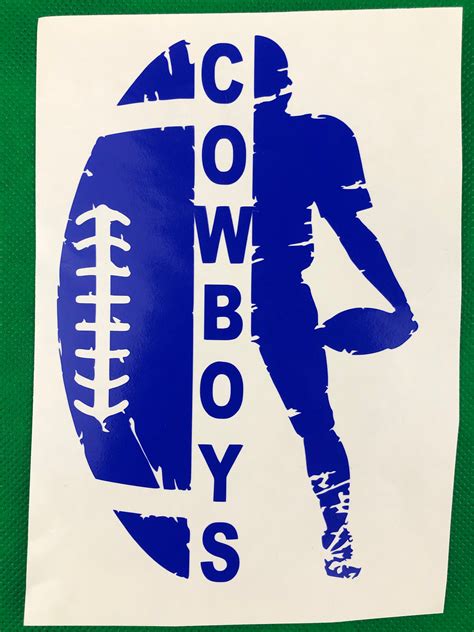 Dallas Cowboys Football Player Blue Vinyl Decal New T Etsy