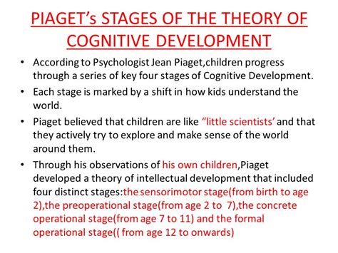 Jean Piaget S Theory Of Cognitive Development Vlr Eng Br