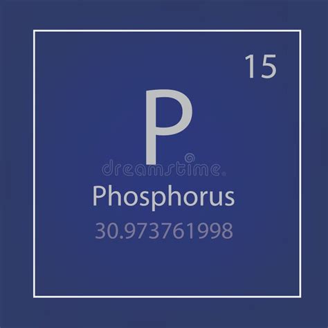 The Periodic Table Element Phosphorusvector Stock Vector
