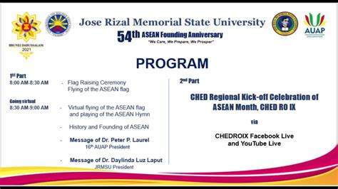 54th Asean Founding Anniversary Celebration By Jrmsu International