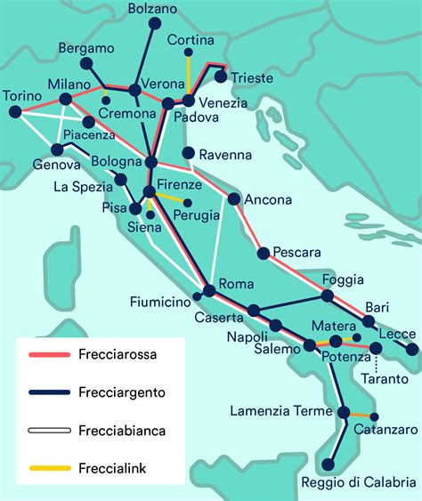 A Map Showing The Route For Italys Most Popular Tourist Attractions
