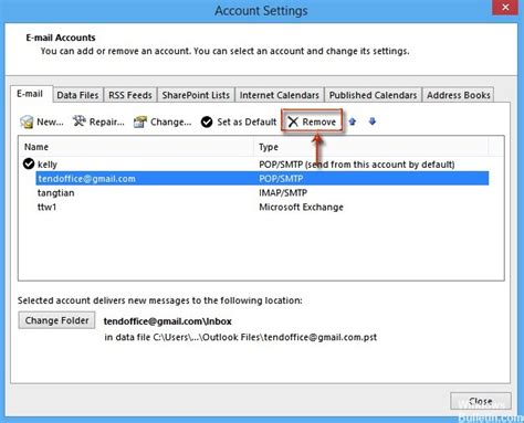 How To Change Or Remove The Primary Account From Outlook Windows
