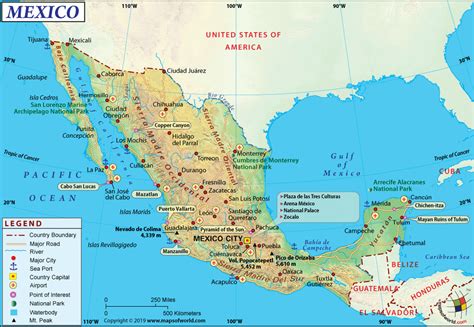 Rivers In Mexico Map World Image