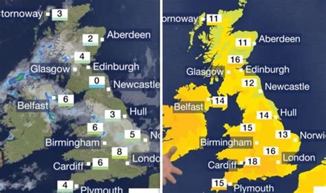 Animated hourly and daily weather forecasts on map. BBC Weather forecast: Final BIG FREEZE to hit UK before ...