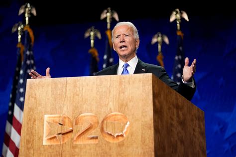 Joe Biden Accepts Democratic Party Nomination Outlines Challenges