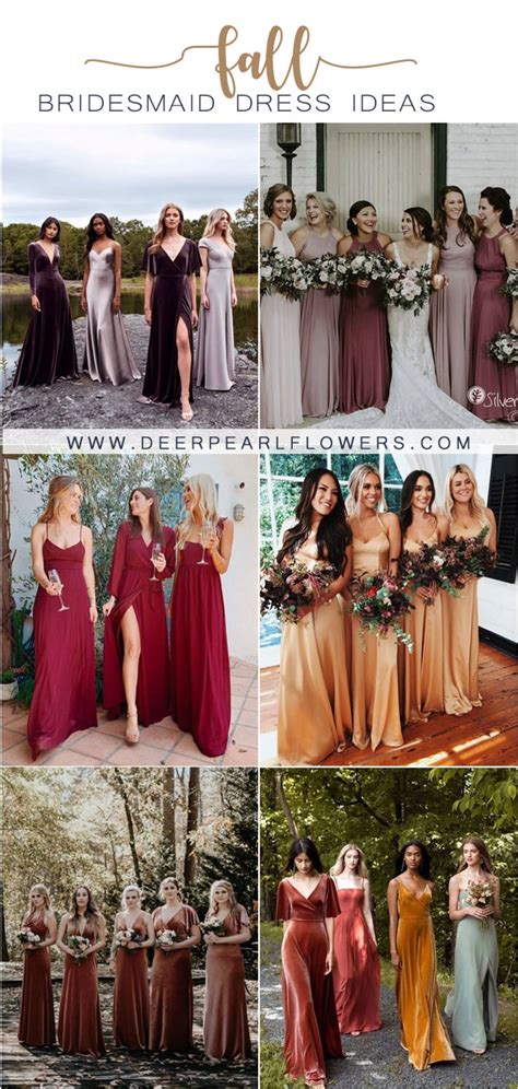 20 Bridesmaid Dress Ideas For Fall My Deer Flowers