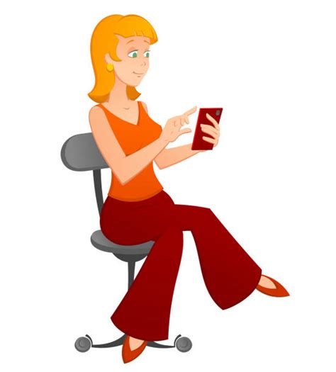110 Blond Woman In Office Chair Illustrations Royalty Free Vector