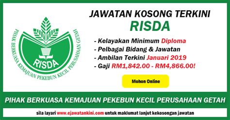 Jawatan kosong guru kpm (kementerian pendidikan malaysia) interim dibuka untuk mereka yang berkelayakkan dan berminat. Jawatan Kosong Terkini 2019 di RISDA - ejawatankini.com