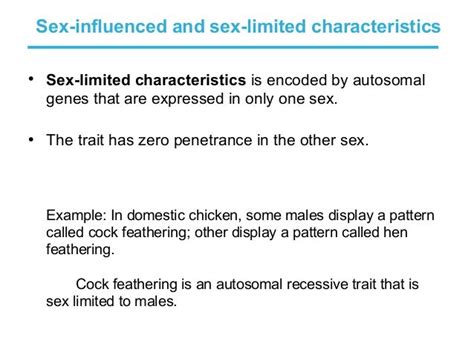 sex influenced and sex limited traits ppt free nude porn photos