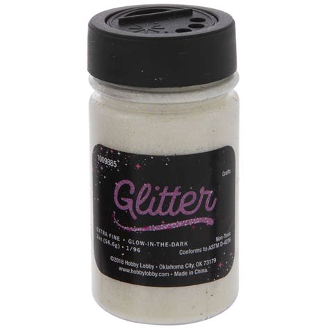 Glow In The Dark Extra Fine Glitter 2 Ounce Hobby Lobby 1009885