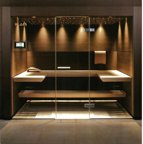 A steam room relieves sore muscles, rids you of toxins, and helps you relax. Glass wall - grear idea for the steamroom ??? | Home spa room, Sauna design, Indoor sauna