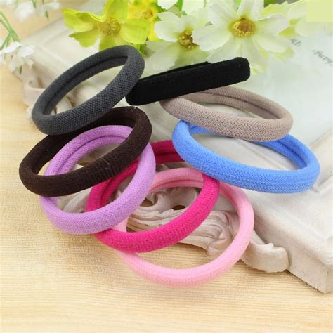 10pclot Colorful Elastic Hair Bands For Womens Hairstyles Black Hair