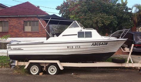 Stebercraft Runabout M White Fibreglass Boat With Motor Trailer For Sale From Australia