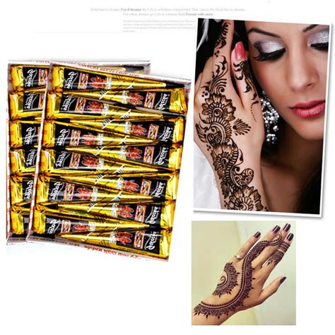 1pcs Black Color Henna Tattoo Cones Indian Paste Wedding Drawing