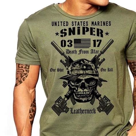 New Usmc Scout Sniper T Shirt Us Marines Mos 0317 Combat Arms Men Tops Wish Tactical T