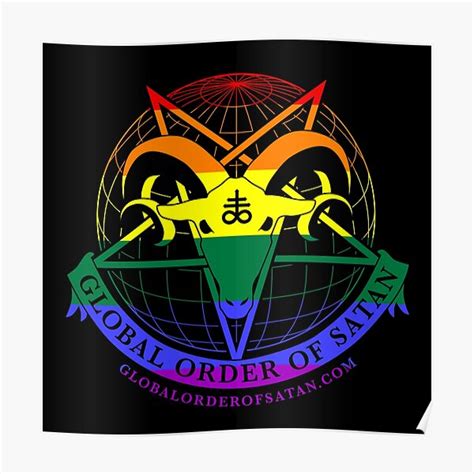 Global Order Of Satan Pride Flag Logo Poster By Gosatan Redbubble