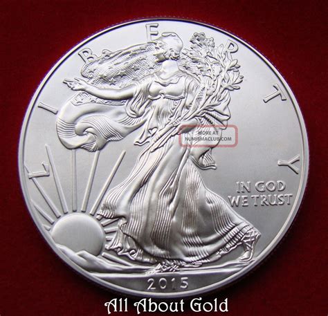 2015 Silver Dollar Coin 1 Troy Oz American Eagle St Gaudens Walking