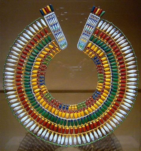 Broad Collar Ancient Egyptian Necklace Of Faience Beads Ancient