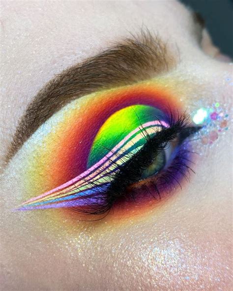 Na Instagramu Tropical Rainbow Liner Inspo Pinkishpiendel Wheeeww This Look Was