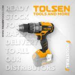 V Li Ion Brushless Cordless Impact Drill Industrial Tolsen Tools