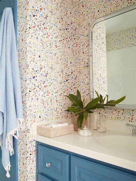 8 Small Bathroom Wallpaper Ideas That Are Big On Style Hunker Small